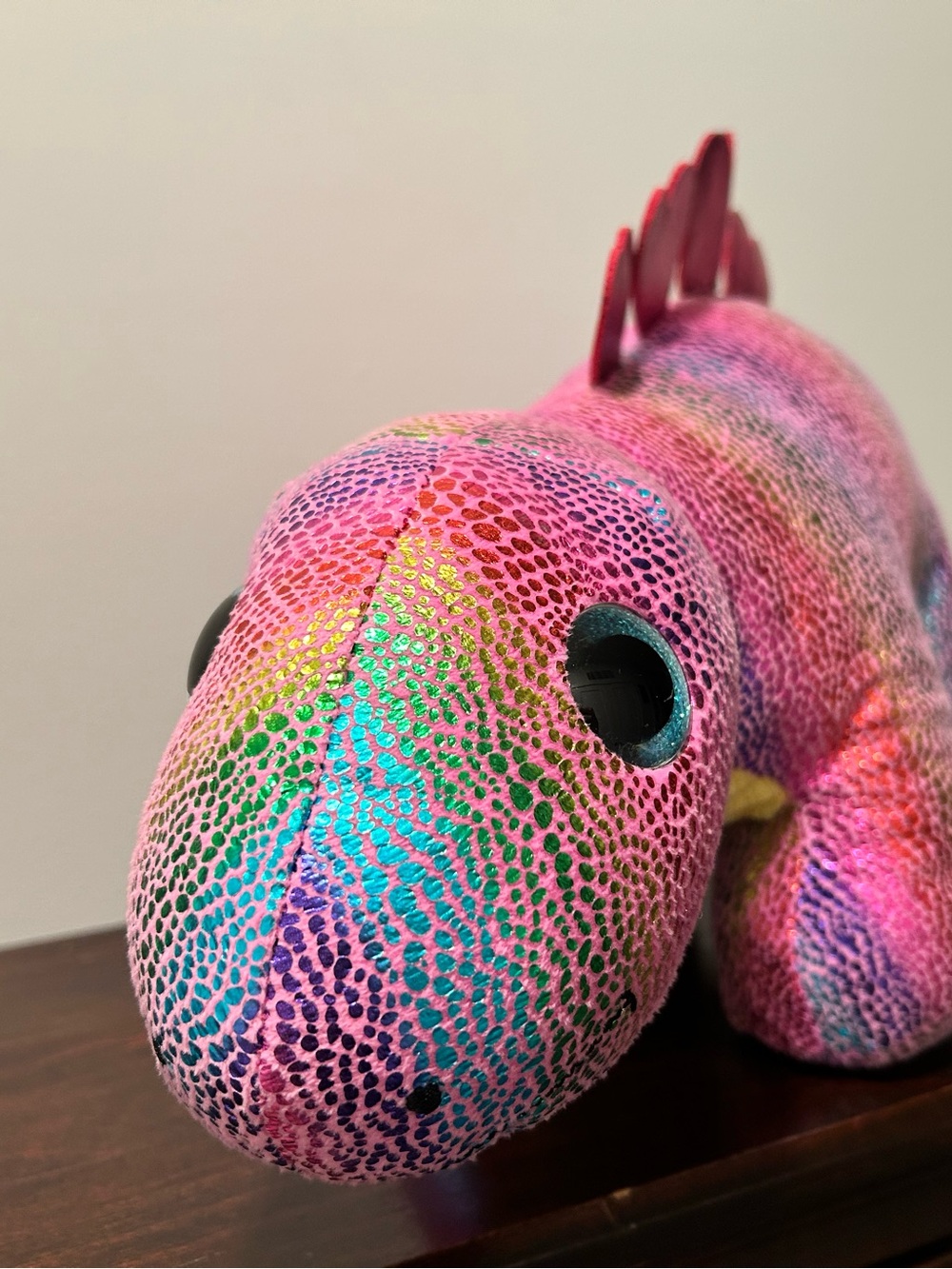 HugMe Rainbow Sparkling Dinosaur Plush 22"